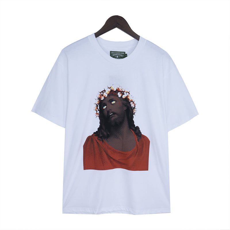 Denim Tears T-shirts Kapok Vintage Portrait Short Sleeve T-shirt