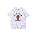 Bathing Ape T-Shirt Spring/Summer Red Shark Pattern T-shirt Short Sleeve