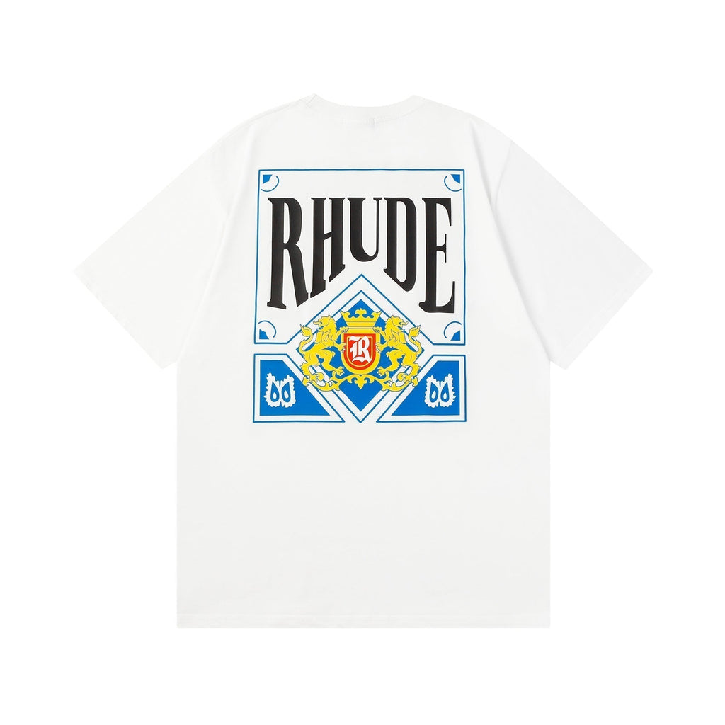 Rhude T-shirt Micro Standard Poker Printed Short Sleeve T-shirt