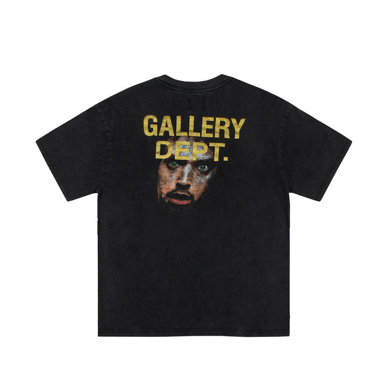 Gallery Dept T-shitrs Men's Clothing Gilding Letters Portrait Printing Short Sleeve
