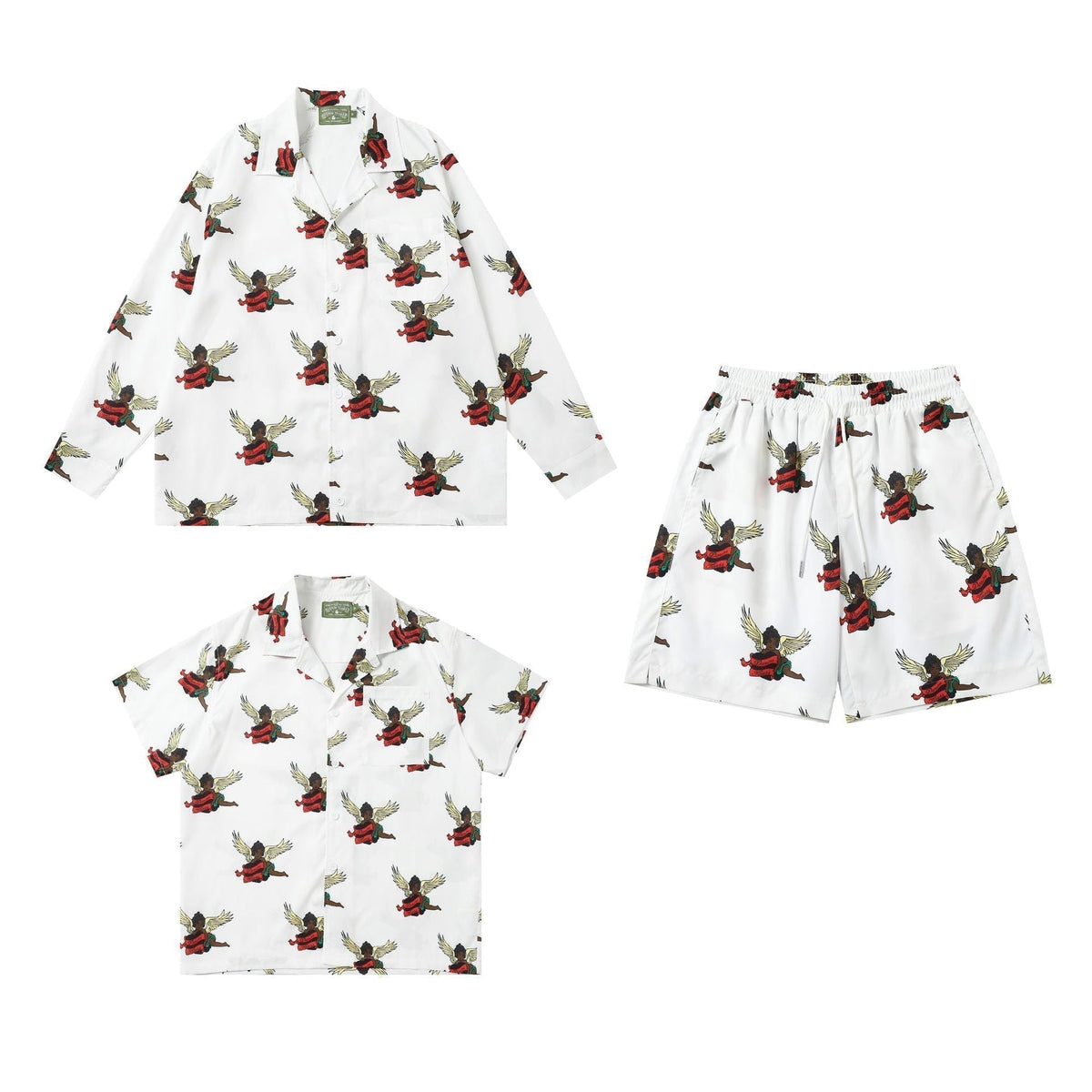 Denim Tears Shirt Short Sleeve Top, Long Sleeve Top, and Shorts (Sold Separately)