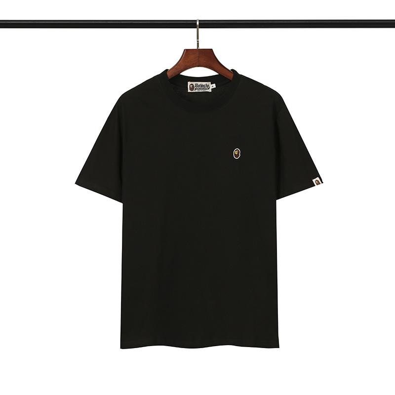 Bathing Ape T-Shirt Embroidered Ape Head Short Sleeve Cotton T-shirt