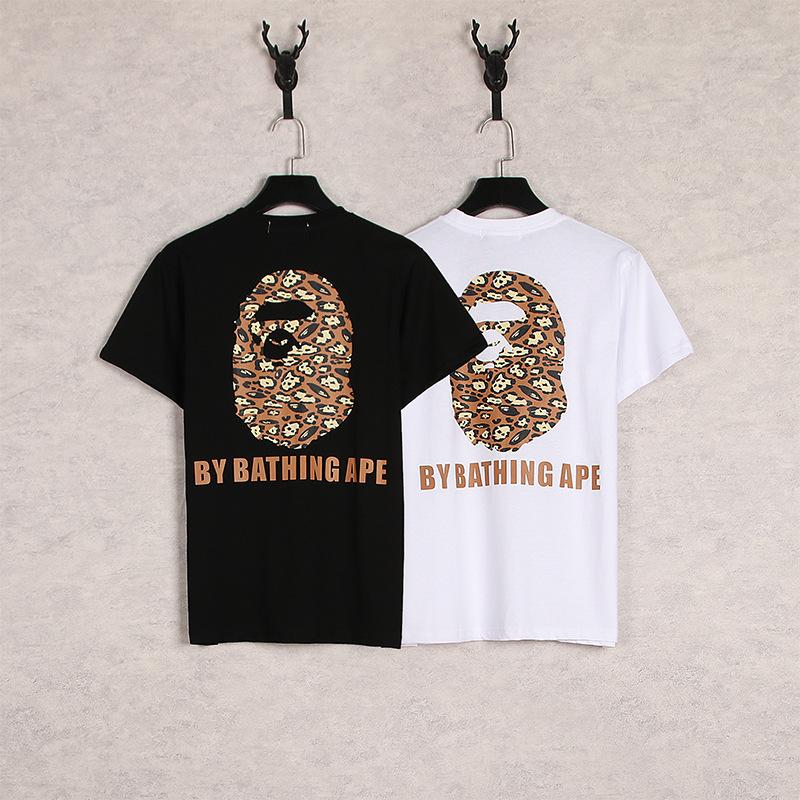 Bathing Ape T-Shirt Cartoon Round Neck Summer Printing Plus Size Short-Sleeved Casual T-shirt