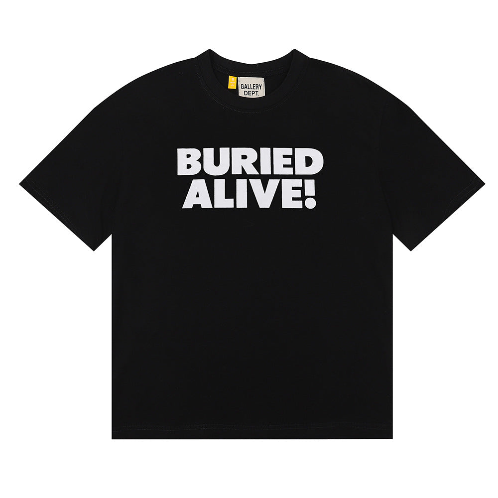 Gallery Dept T Shirts High Street Fashion Brand Gallery Dept Printed Cotton Short Sleeve T-shirt
