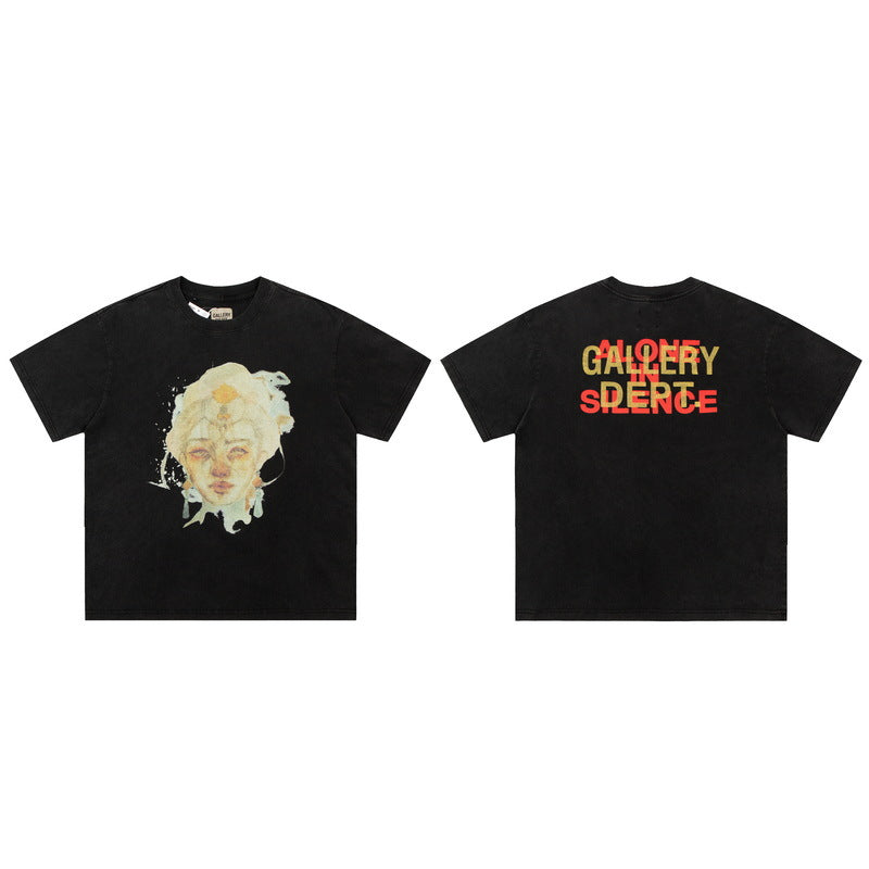 Gallery Dept T-shitrs Vintage Print Short Sleeves plus Size Men