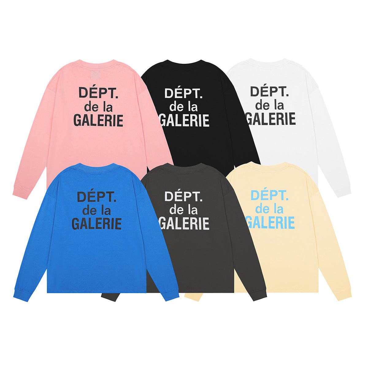Gallery Dept Long Sleeve Shirt Alphabet Slogan Pocket Long Sleeve T-Shirt Bottom Shirt