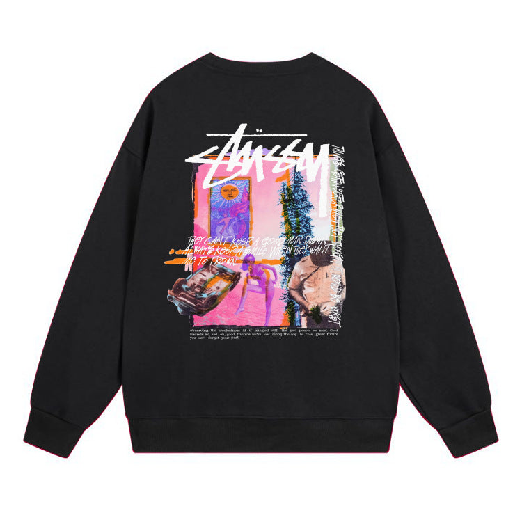 Stussy Sweatshirts Crew Neck Fleece Sweater