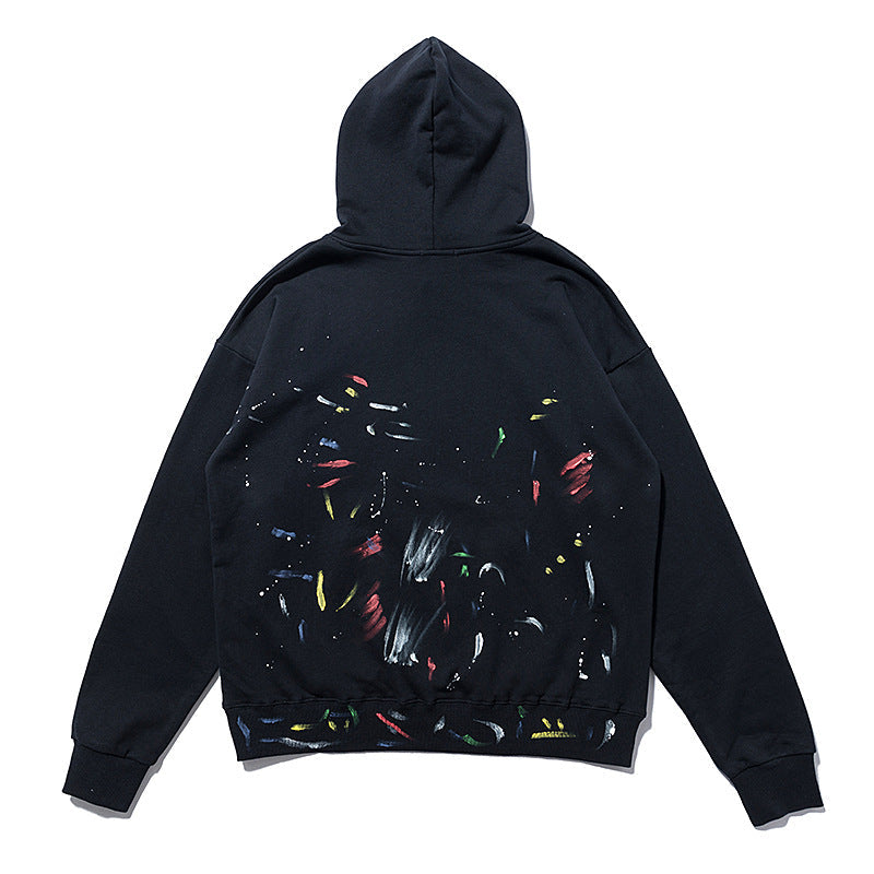 Gallery Dept Hoodie Paint-Splashing Style Graffiti Painted Sweater