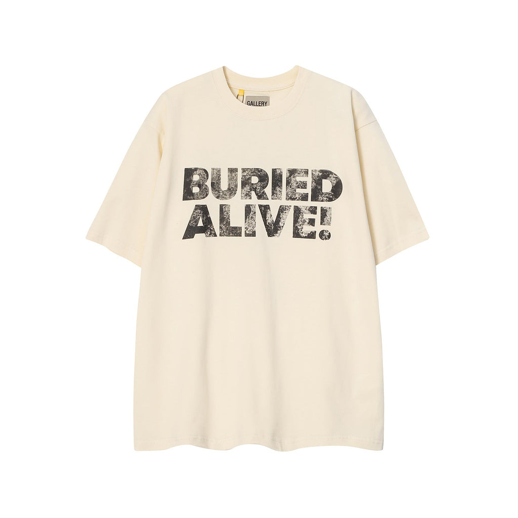 Gallery Dept T Shirts Short Sleeve Los Angeles Gallery Dept Male and Female Couples Wear Loose BF