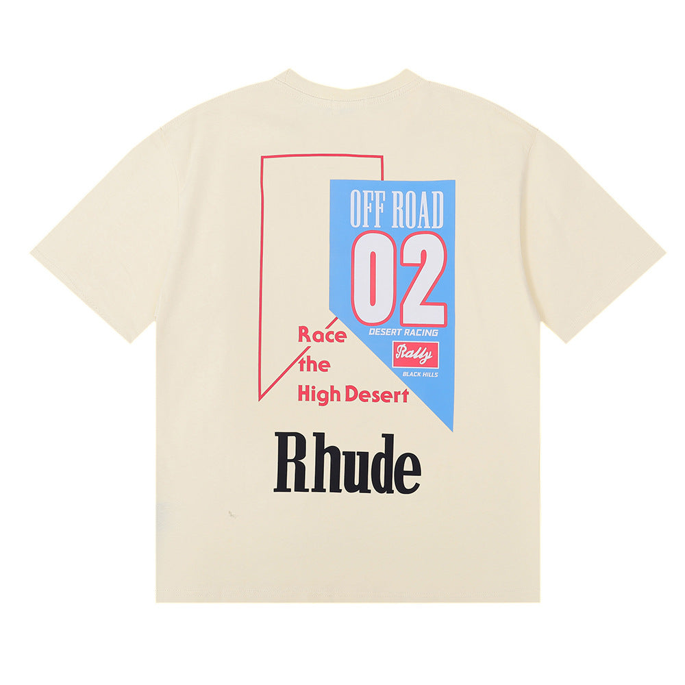 Rhude T-shirt Micro Track Letter Print Short Sleeve T-shirt