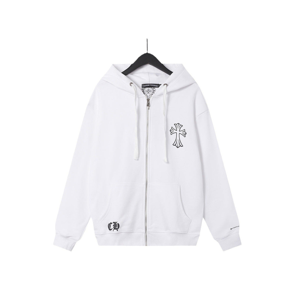 Chrome Heart Hoodie Overlap Phantom Cross Zip Hooded Jacket