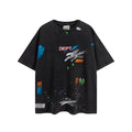 Gallery Dept T-shitrs Splash Ink Hip Hop Trend plus Size Short Sleeve