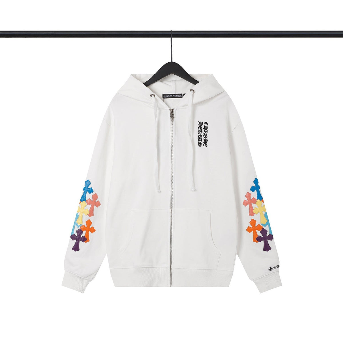 Chrome Heart Hoodie Croix Tires Zip Cardigan Hooded Sweater