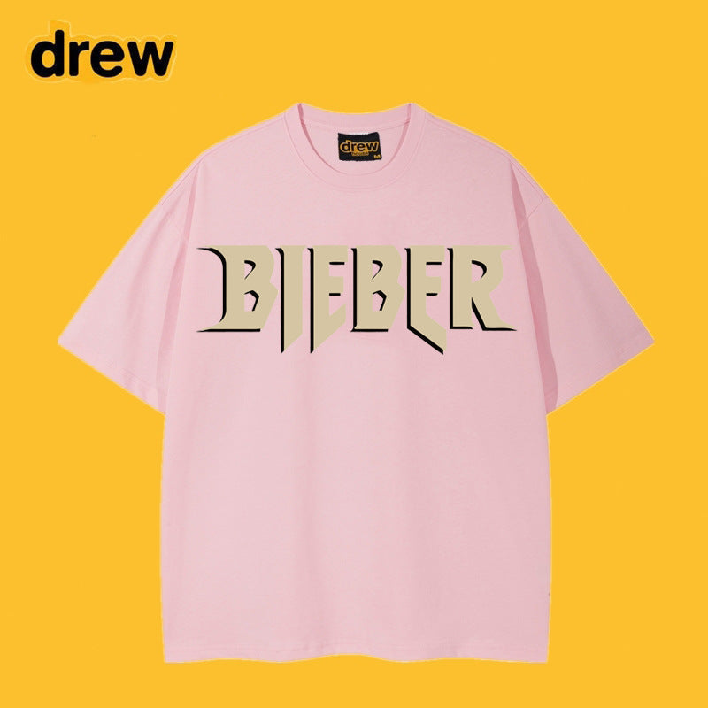 Drew T-shirts Loose Heavy Bieber