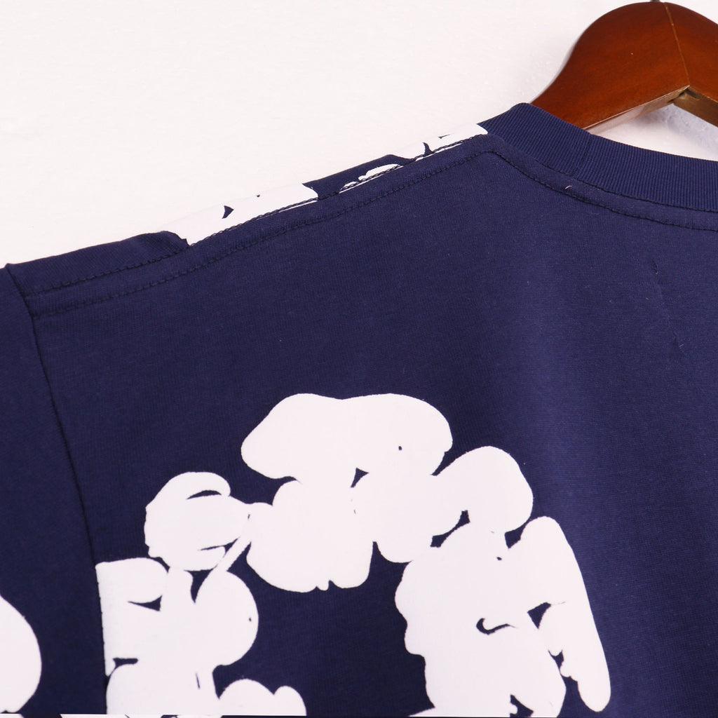 Denim Tears T-shirts Kapok Puff Print Short Sleeve T-shirt