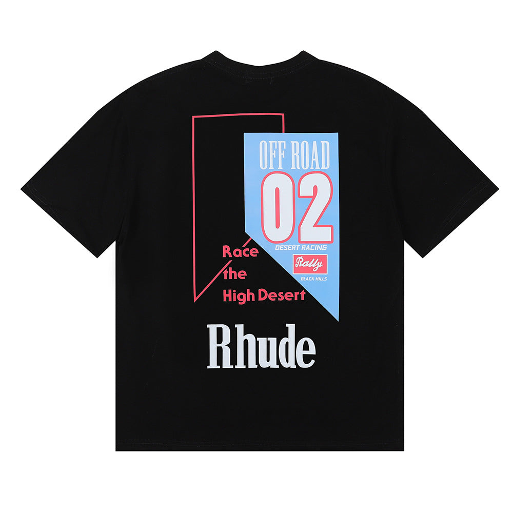 Rhude T-shirt Micro Track Letter Print Short Sleeve T-shirt