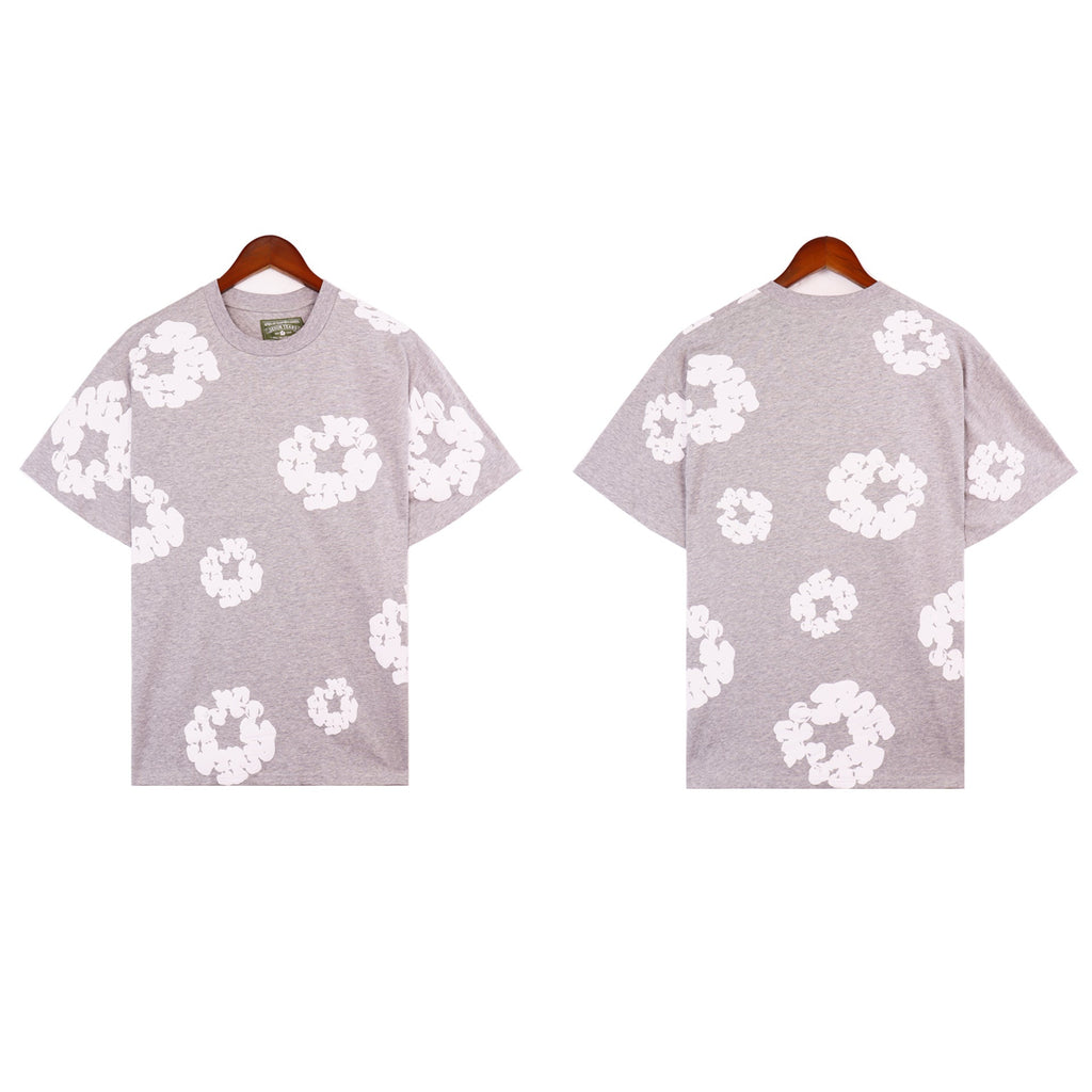 Denim Tears T-shirts Kapok Puff Print Short Sleeve T-shirt