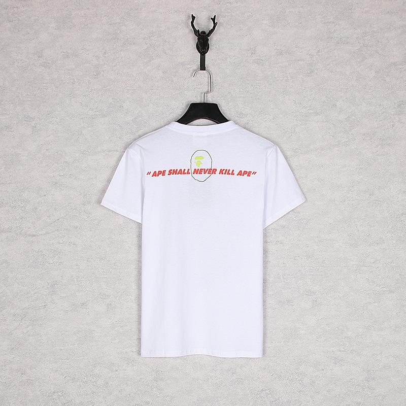 Bathing Ape T-Shirt Summer Pink Letter Print Short-Sleeve T-shirt