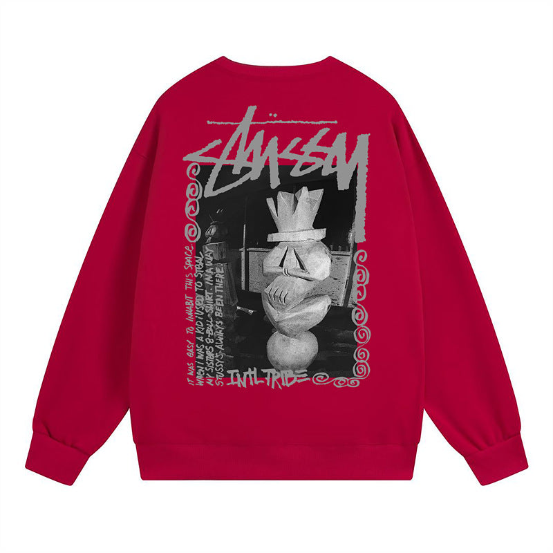 Stussy Sweatshirts Autumn/Winter Fleece Couple Sweatshirts
