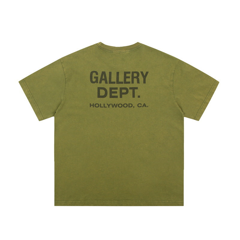 Gallery Dept T-shitrs Short Sleeve Half Sleeve Green