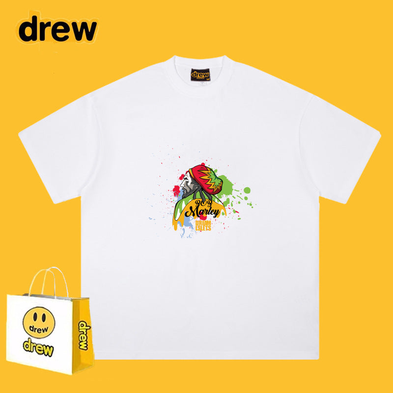 Drew T-shirts Loose Graffiti Printing