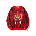 Bathing Ape Sweatshirts Spring and Autumn Shark Head Camouflage Pullover Sweater Thin Men and Women