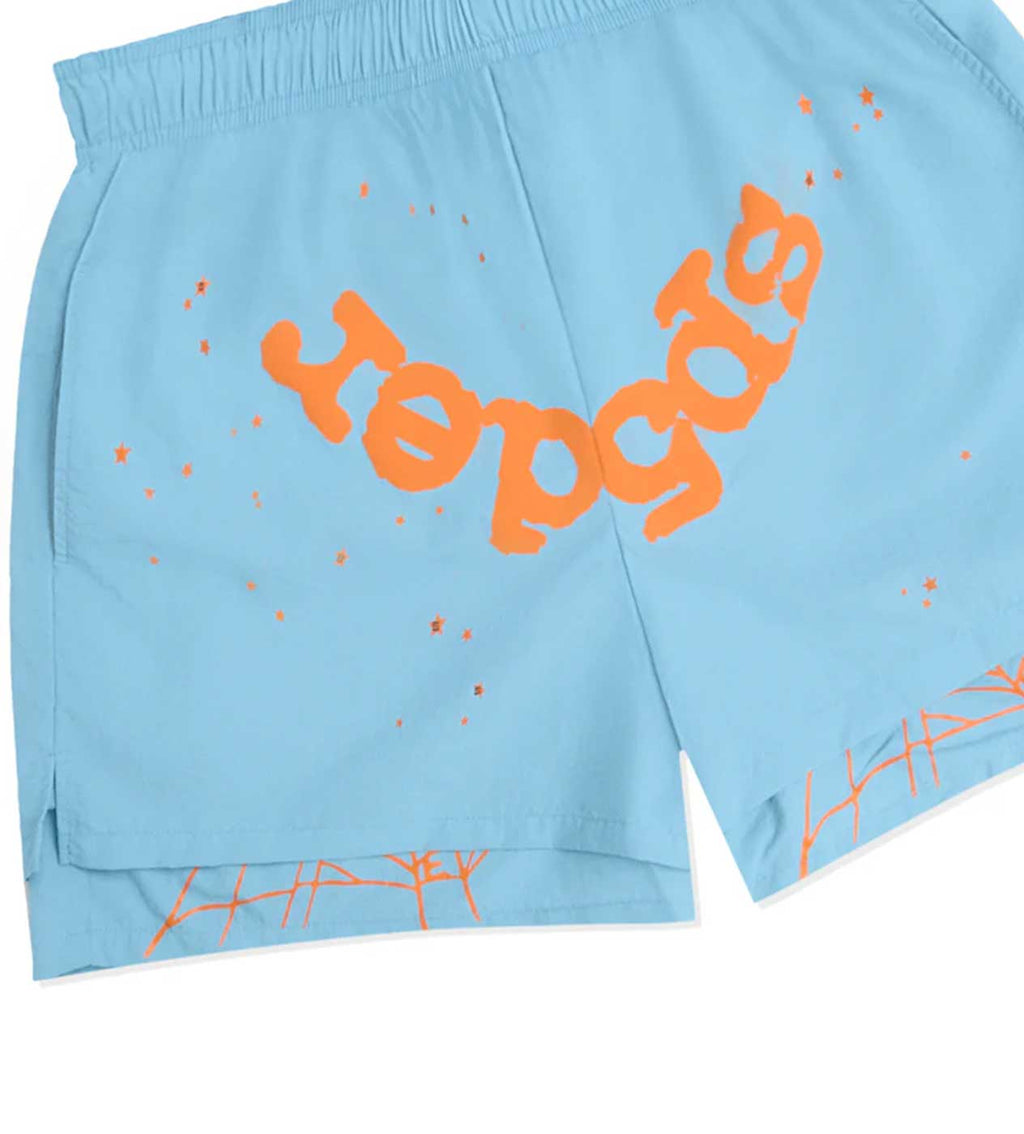 Sp5der Light Blue OG Web Double Layer Short