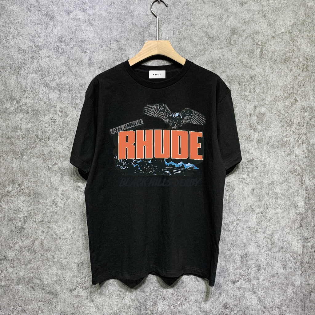Rhude T-shirts Printed Trendy Pure Cotton