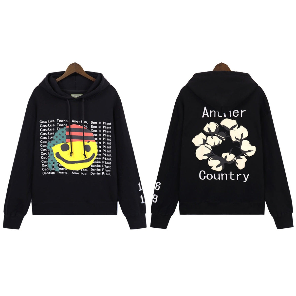 Denim Tears Hoodie Letter Print Fleece Hoodie Sweater