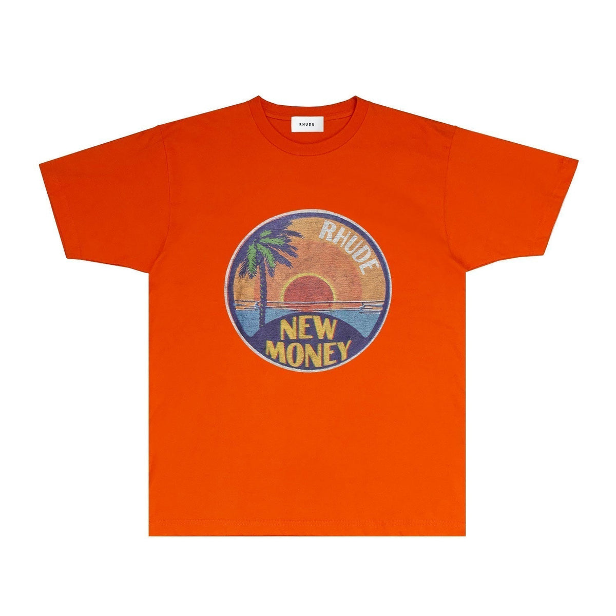 Rhude T-shirts Printed Trendy Pure Cotton