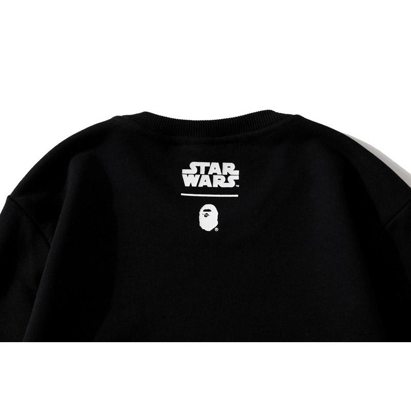 Bathing Ape Sweatshirts Ape Head and Star Wars White Warrior Loose Casual Couple Pullover Sweatshirt
