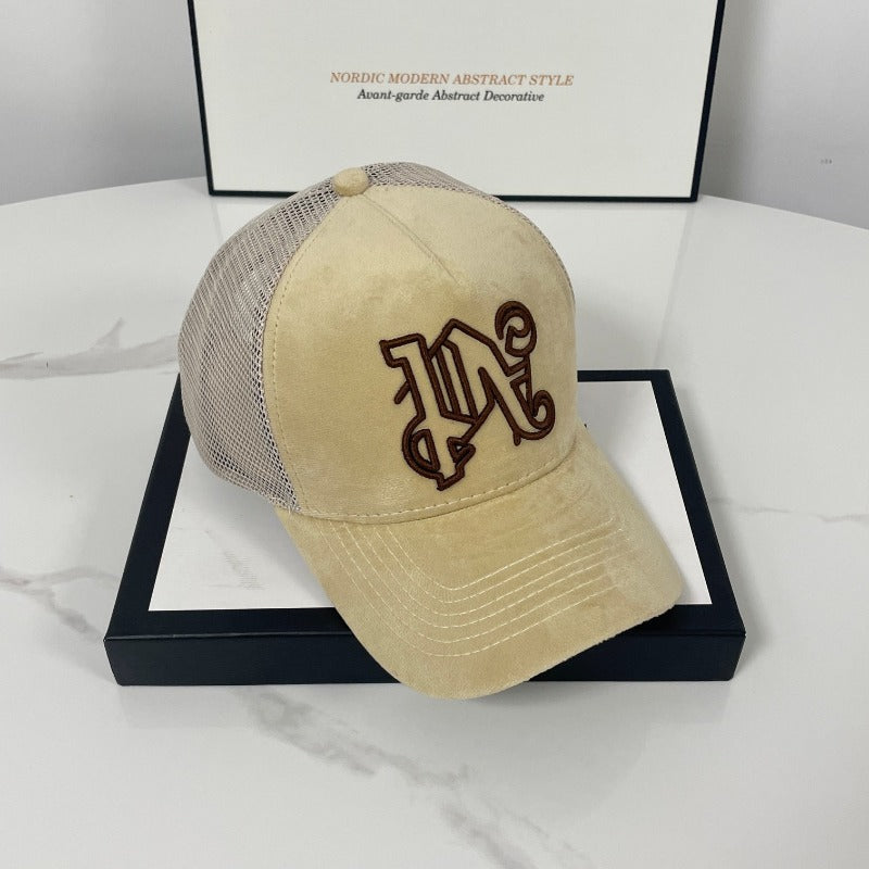 Palm Angels hats flame alphabet palm tree embroidered distressed baseball cap