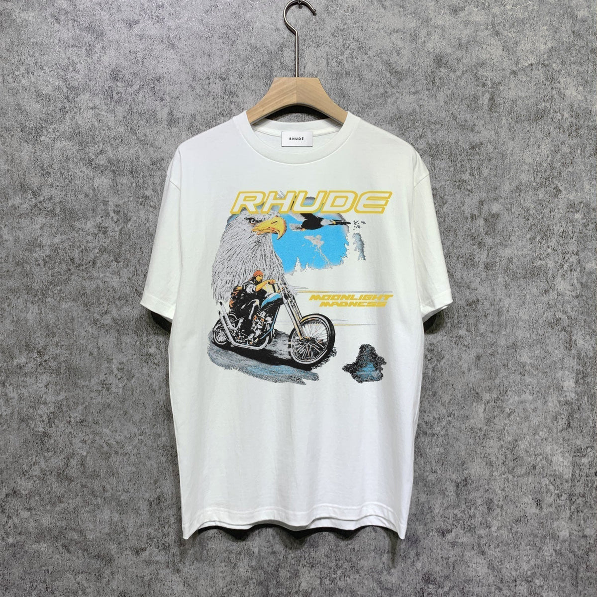 Rhude T-shirts Printed Trendy Pure Cotton