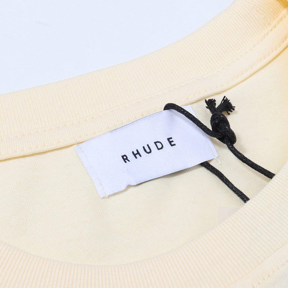 Rhude T-shirt Sunset Design Sense Printed Short Sleeve T-shirt