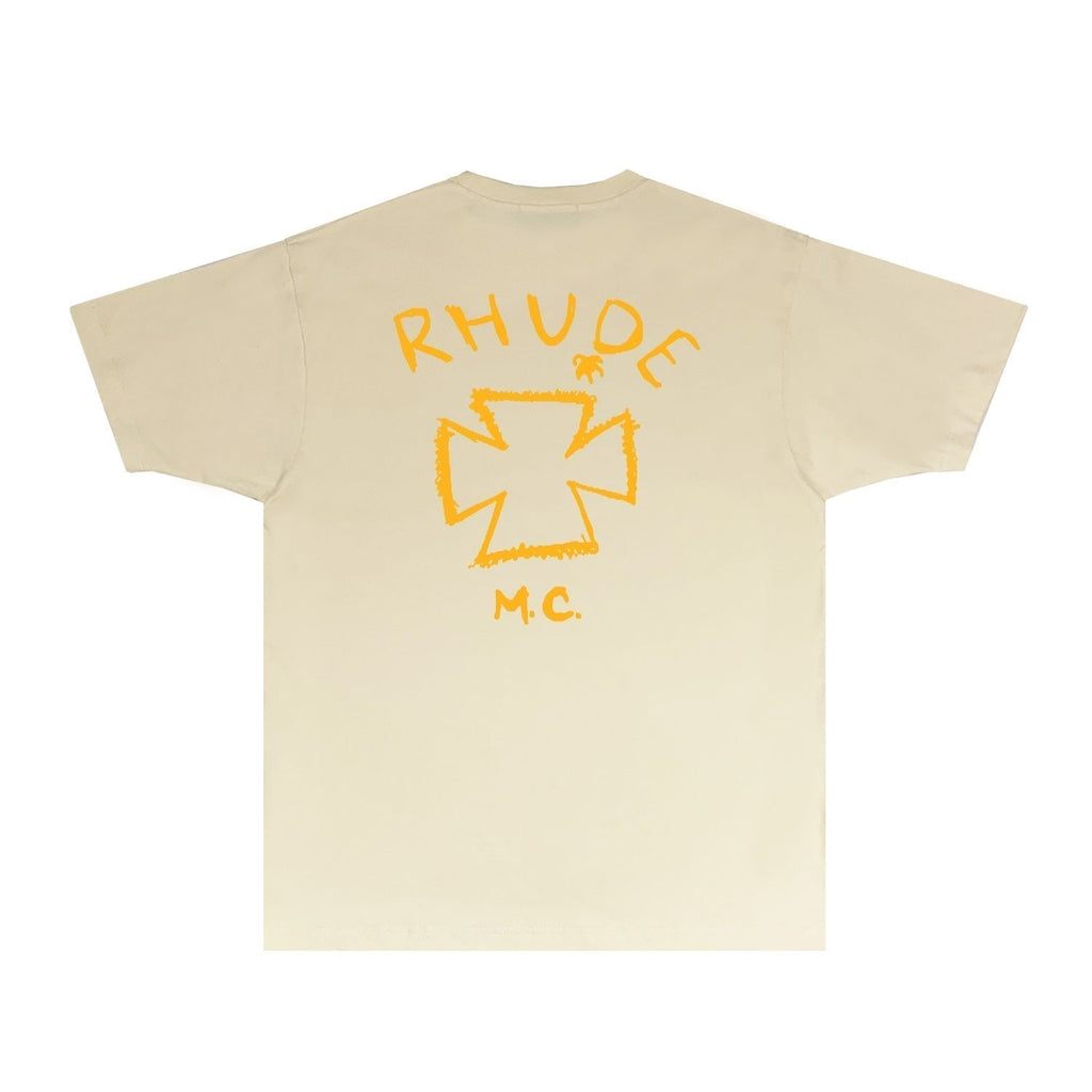 Rhude T-shirts Printed Trendy Pure Cotton