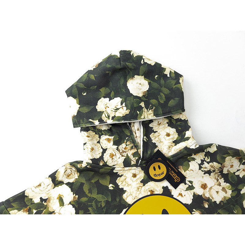 Drew House Hoodie Unisex Loose Casual White Rose Hoodie
