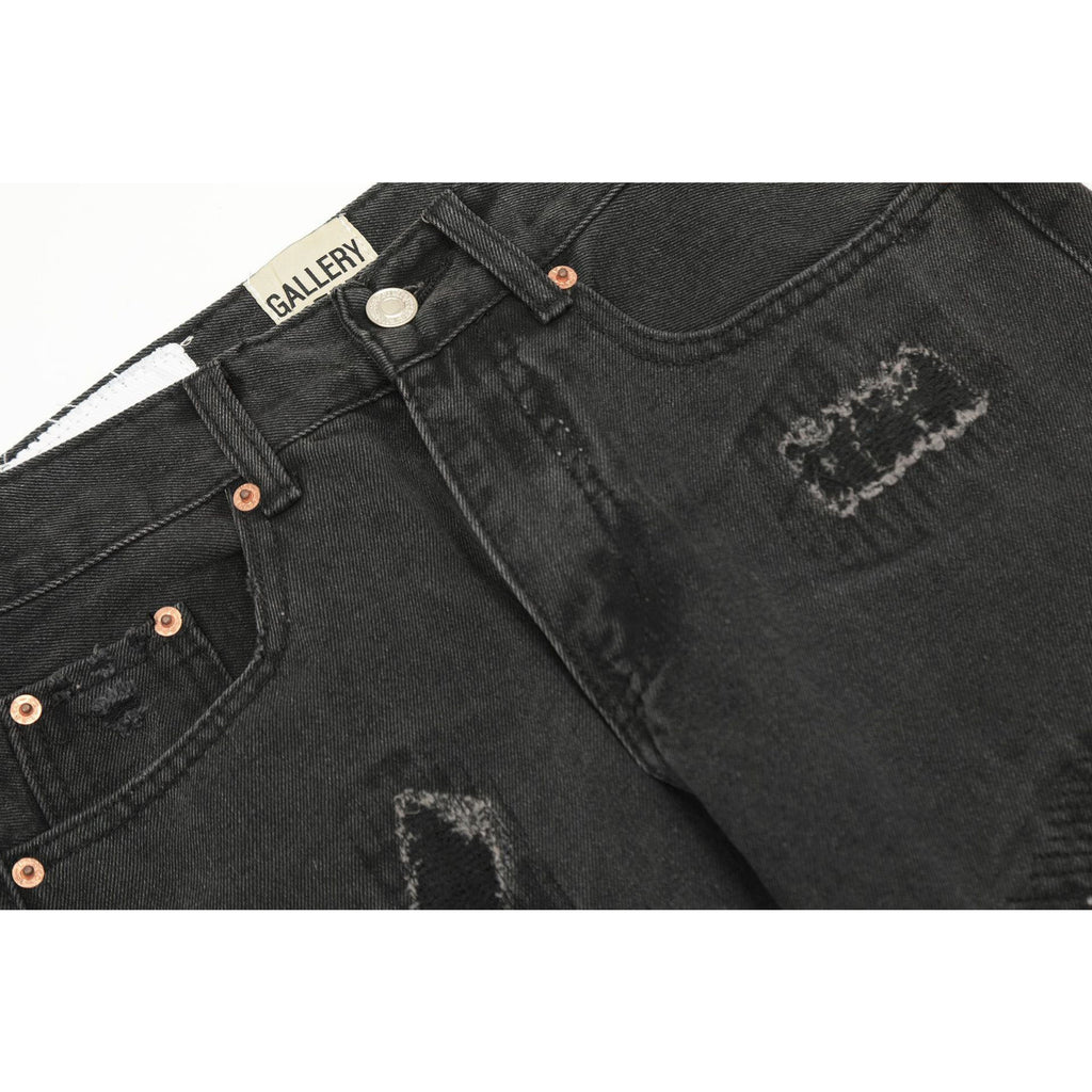 Gallery Dept Jeans Skull Alphabet Patch Heavy Industry Washed Jeans