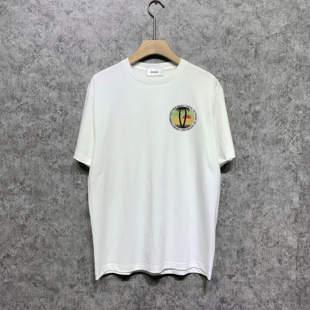 Rhude T-shirts Printed Trendy Pure Cotton