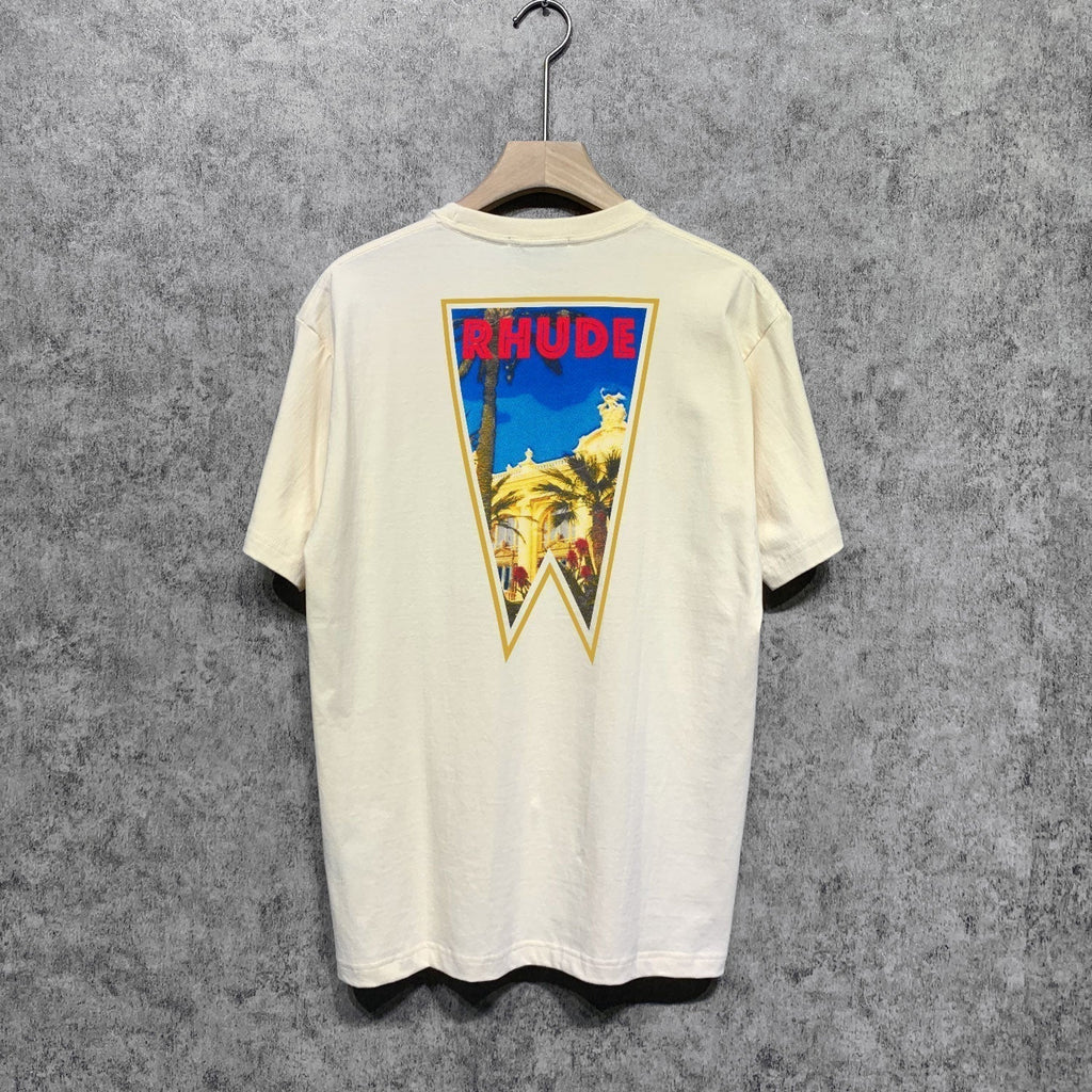 Rhude T-shirts Printed Trendy Pure Cotton