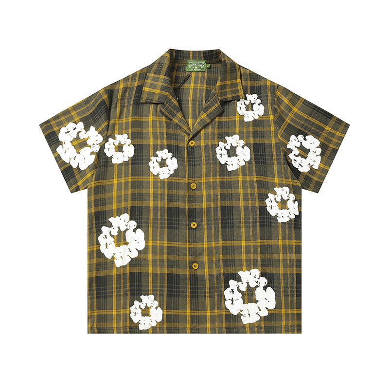 Denim Tears Shirt Kapok Plaid Short Sleeve Shirt